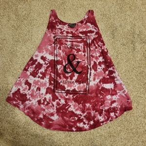 Alpha Chi Omega AXO AXΩ Pink Tye-Dye Tank Top
